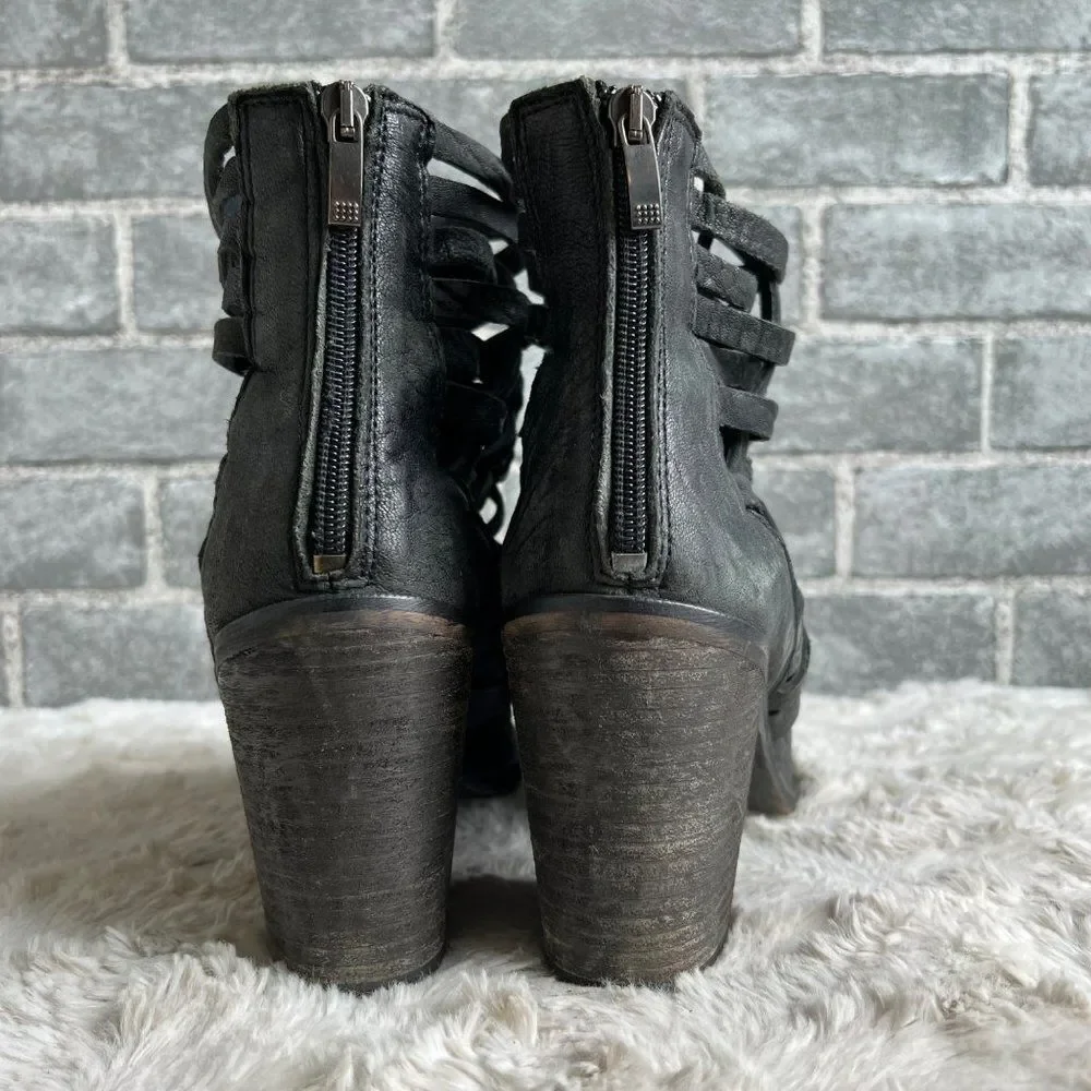 Free People Strappy Carrera Heels Booties Size 40